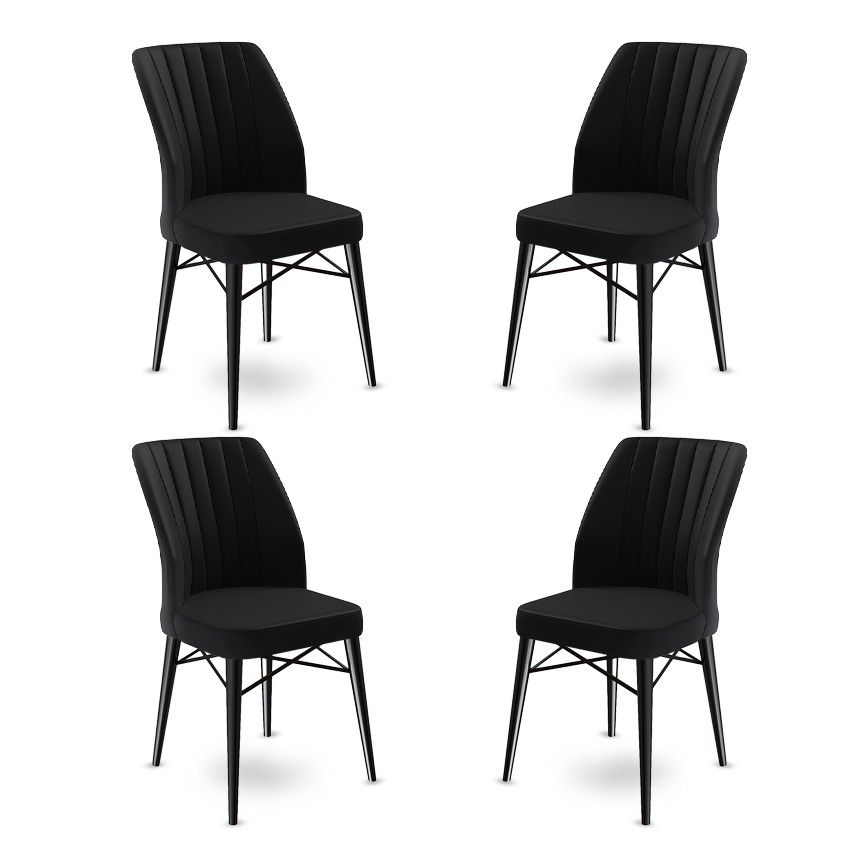 Flex - Black - Chair Set (4 Pieces)