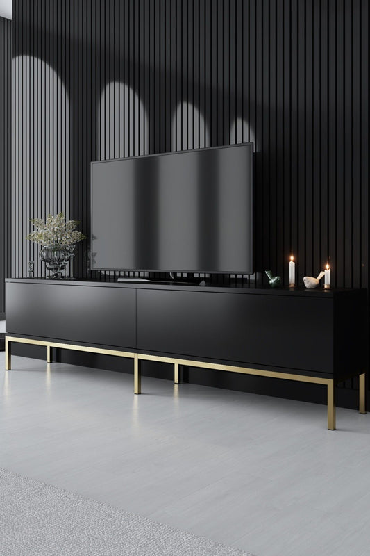 Lord - Black, Gold - TV Stand