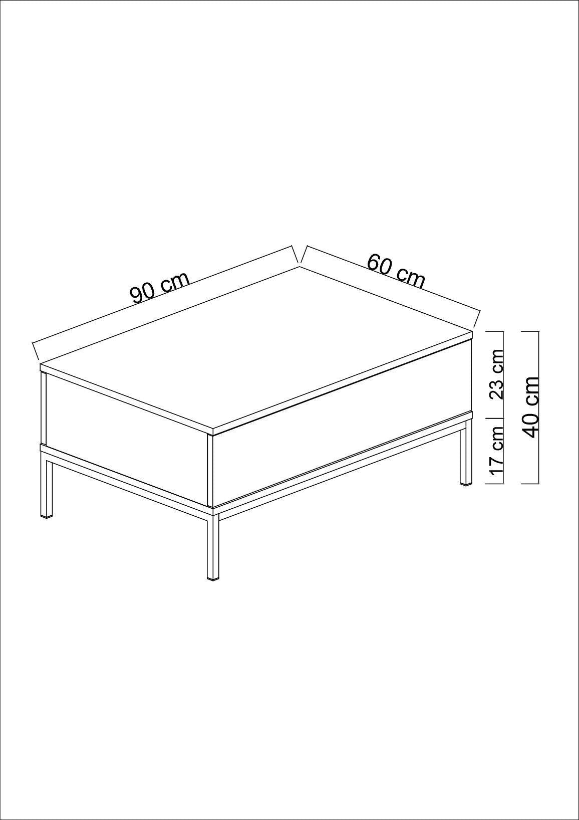 Lord - White, Silver - Coffee Table