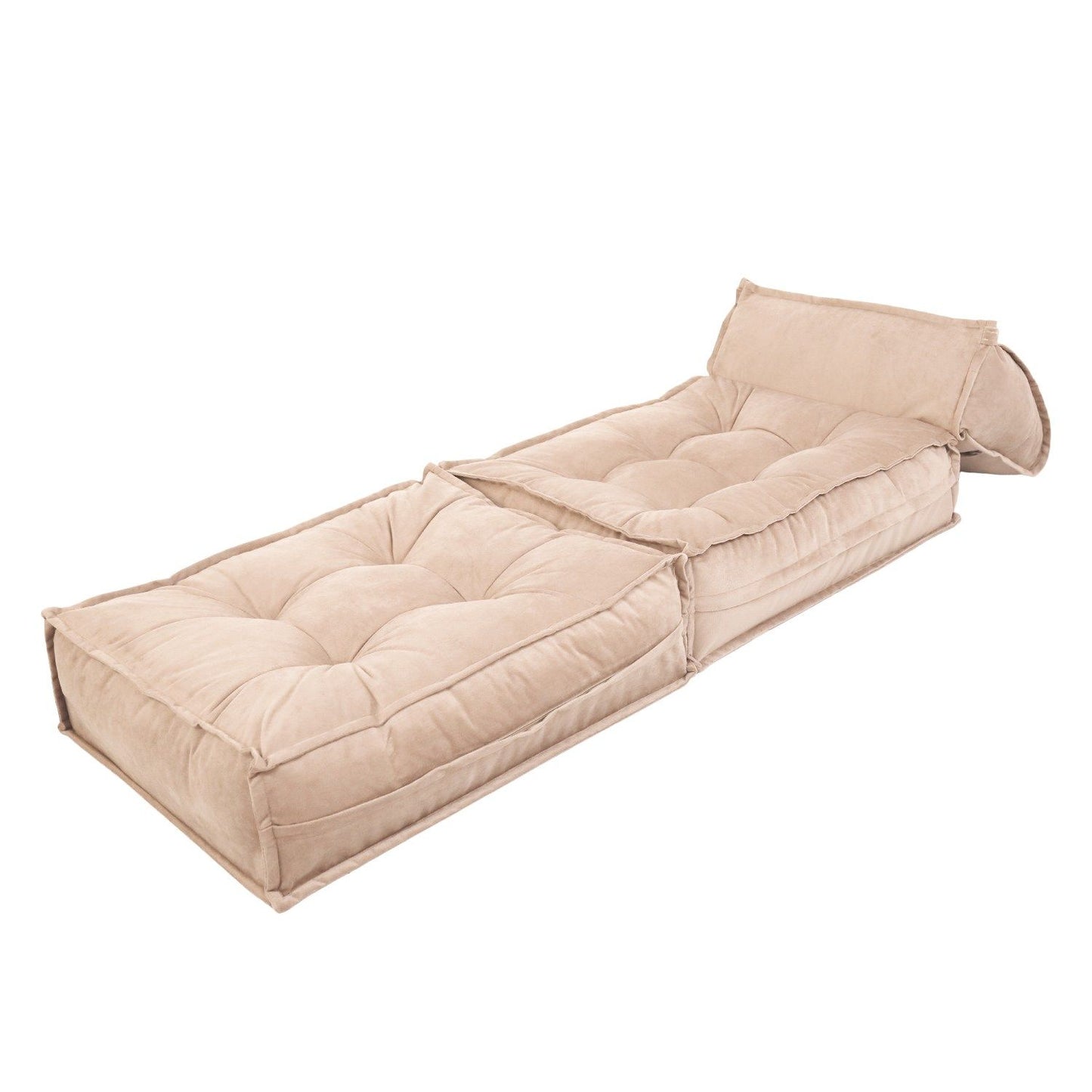 Mocca - Beige - 1-Seat Sofa-Bed