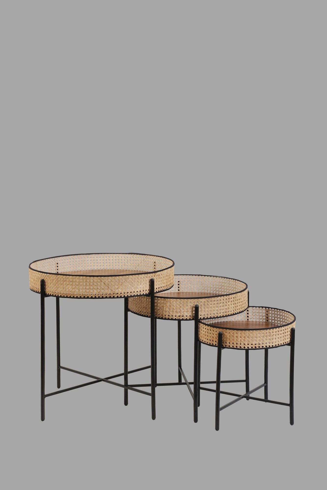 Kolezyum - Black - Nesting Table (3 Pieces)