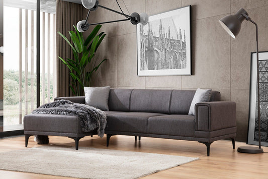 Horizon Left - Dark Grey - Corner Sofa-Bed