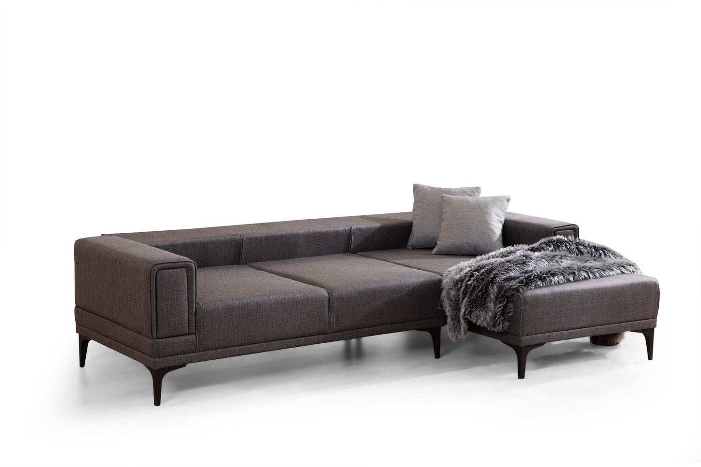 Horizon Right - Dark Grey - Corner Sofa-Bed