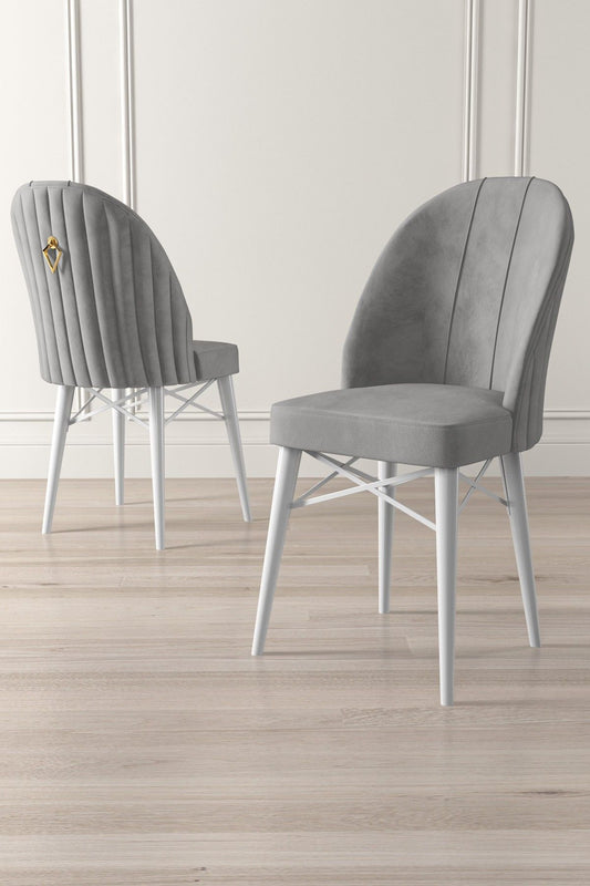 Ritim - Grey, White - Chair Set (4 Pieces)