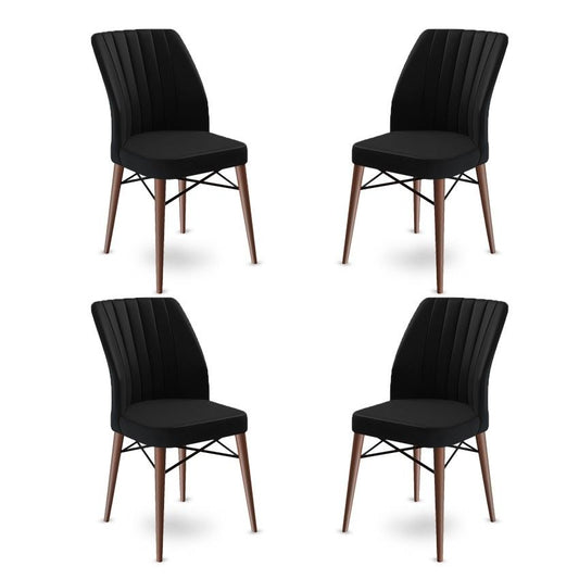 Flex - Black, Brown - Chair Set (4 Pieces)