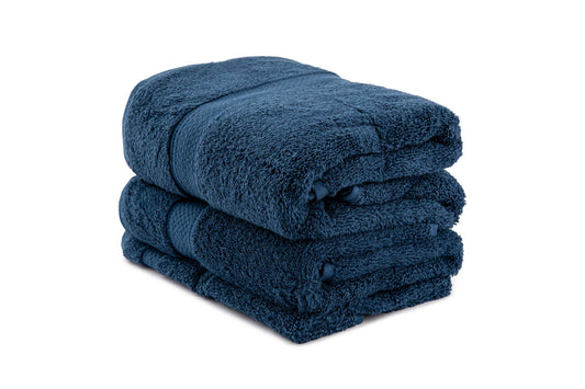 Colorful - Dark Blue - Towel Set (3 Pieces)