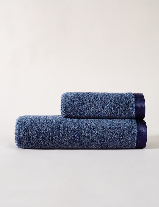 Colorful Vivid - Navy Blue - Towel Set (2 Pieces)
