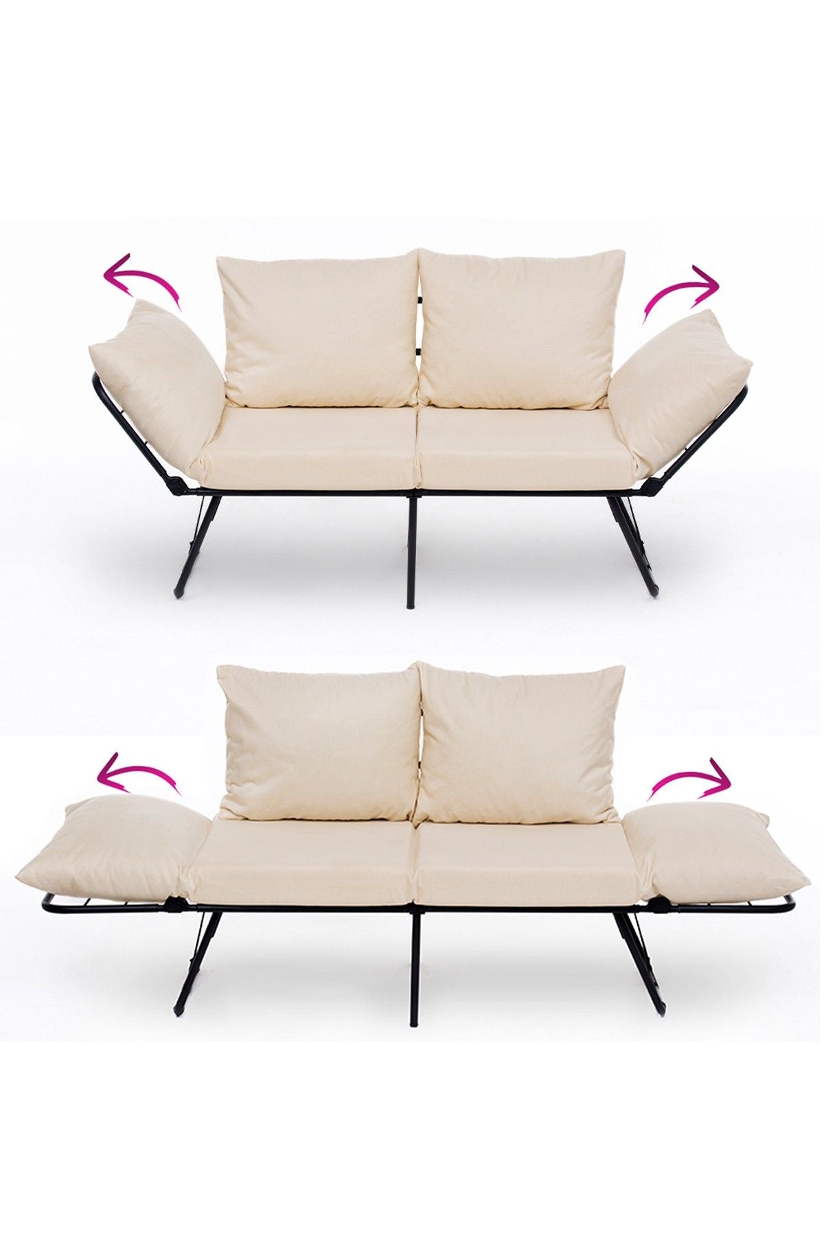 Viper 2-Seater - Light Cream - 2-Seat Sofa-Bed