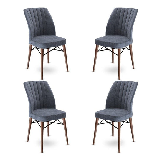 Flex - Fume, Brown - Chair Set (4 Pieces)
