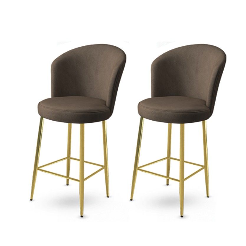 Alte - Anthracite, Gold - Bar Stool Set (2 Pieces)