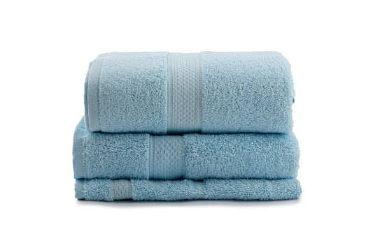 Colorful - Light Blue - Towel Set (3 Pieces)