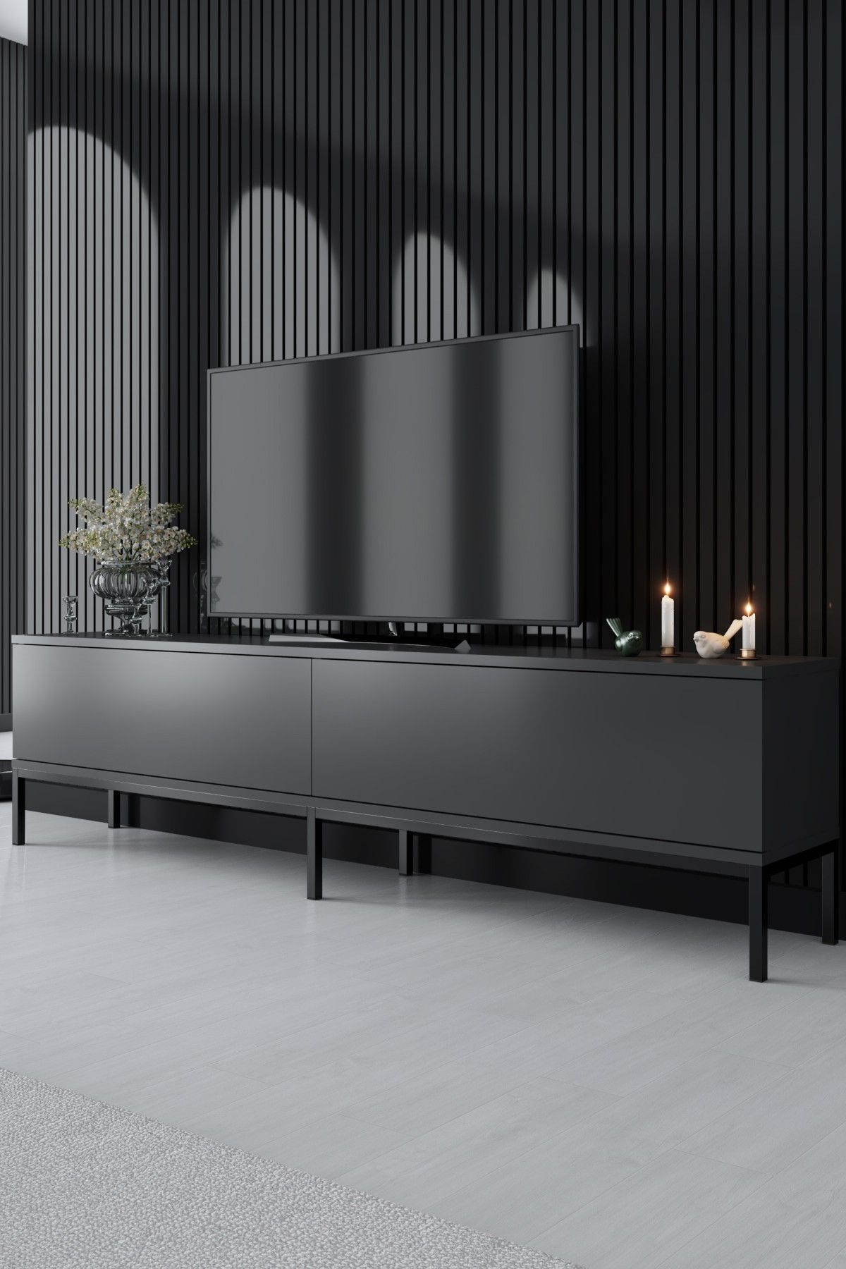 Lord - Anthracite, Black - TV Stand