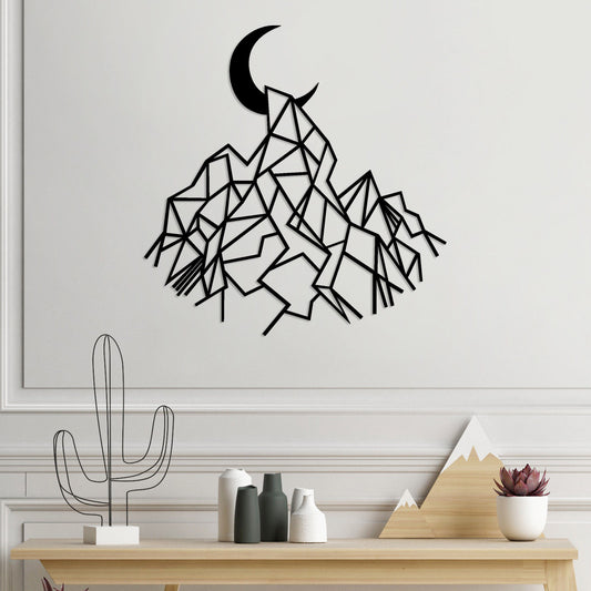 Mountain And Crescent - Decorative Metal Wall Accessory