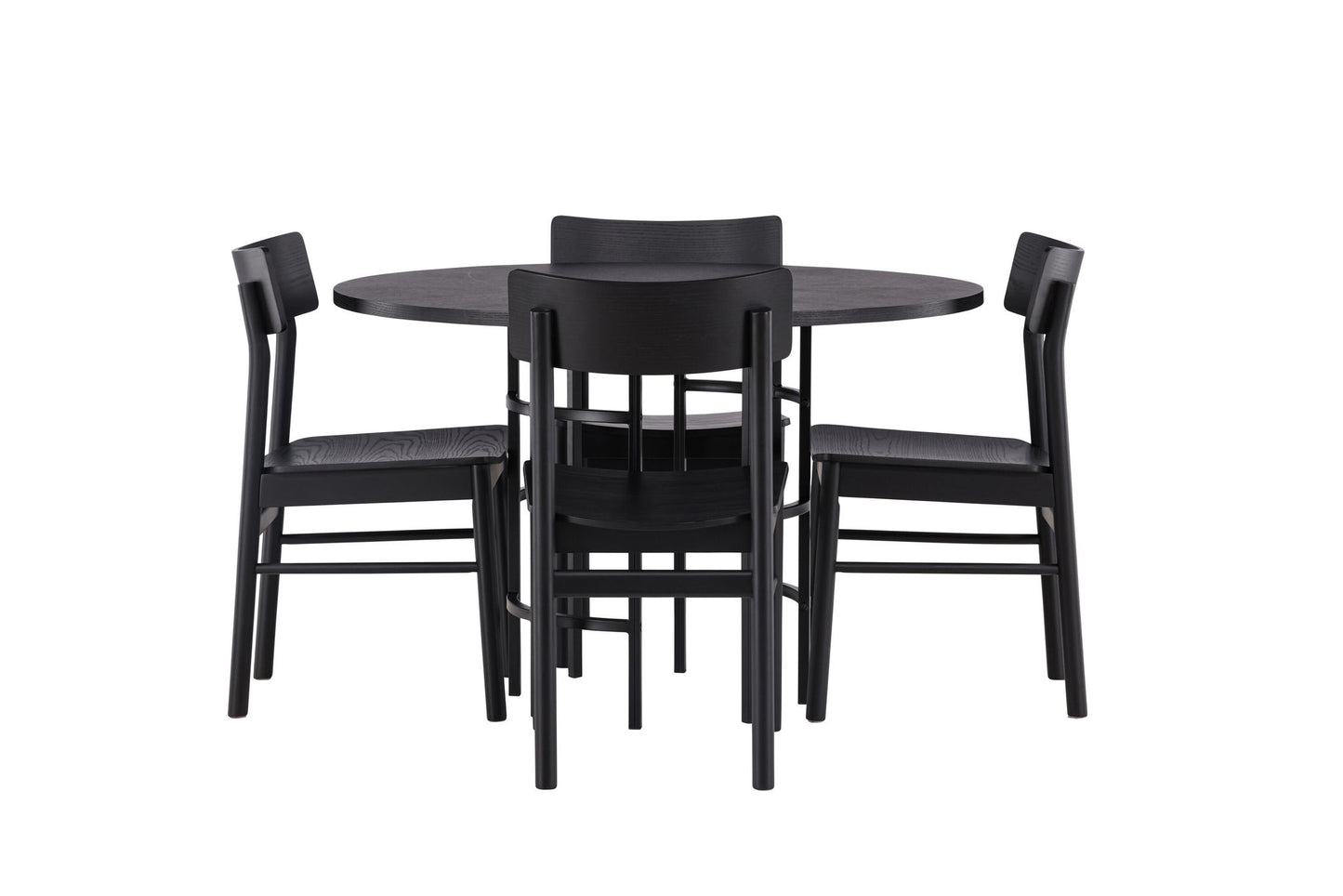 Spisebordssæt - Copenhagen Dining Table - Black / Black Veneer +Montros Dining Chair - Natural / Natural Rubberwood _4