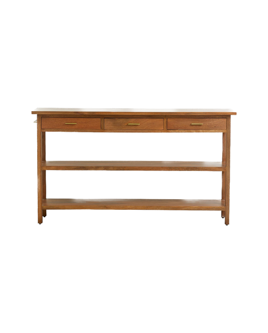 FARRIS table w. drawers - nature
