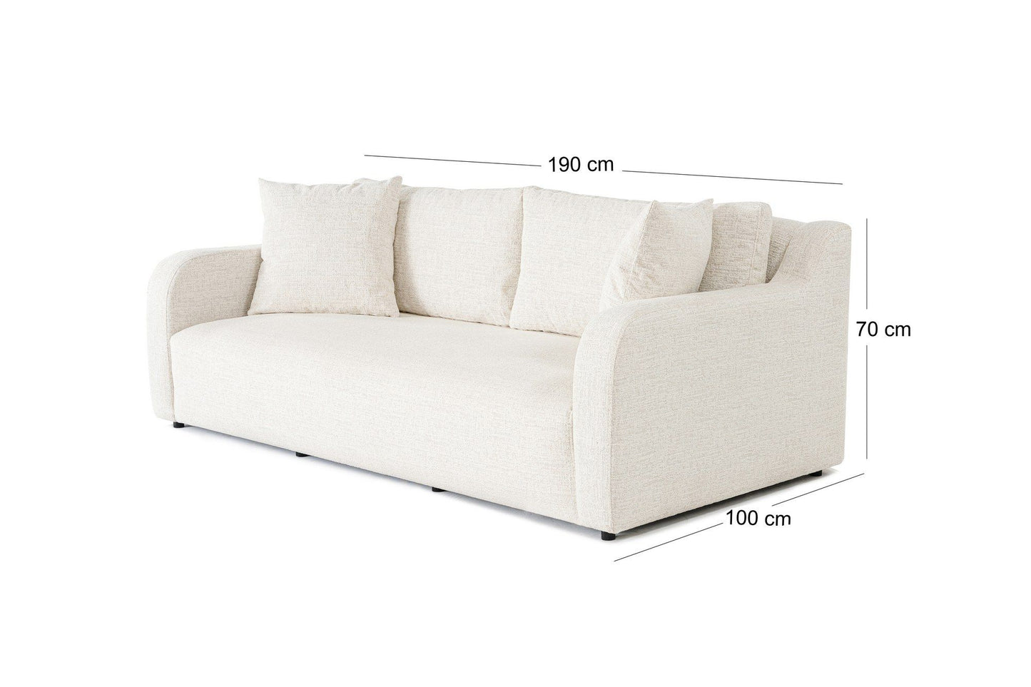 Betty 2 Seater - White - 2-Seat Sofa