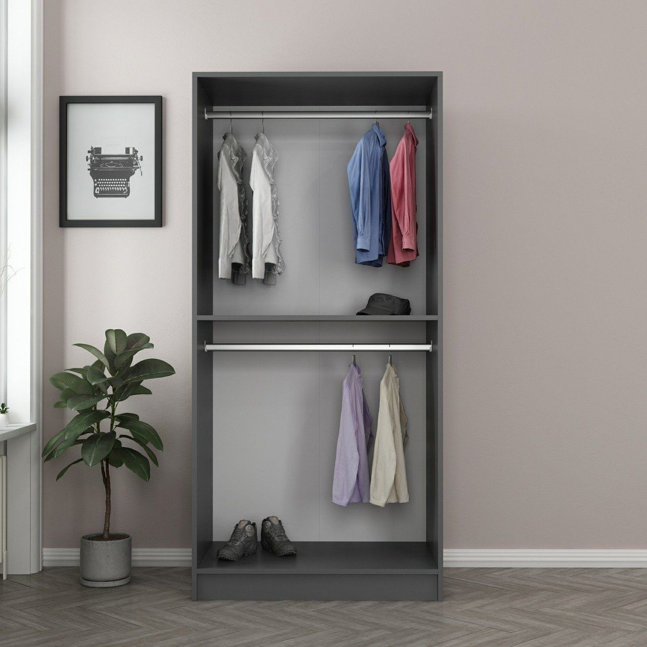 Kalesglas antracit - 210 - Garderobe / Outlet