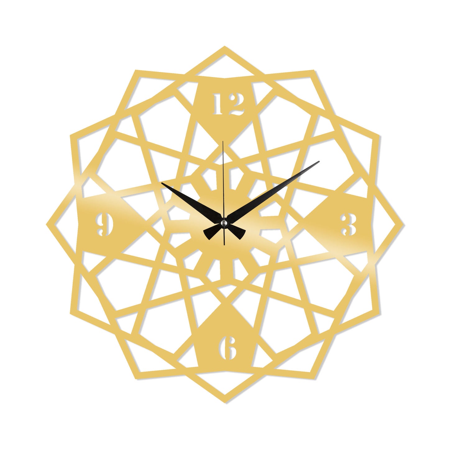 Metal Wall Clock 27 - Gold - Decorative Metal Wall Clock