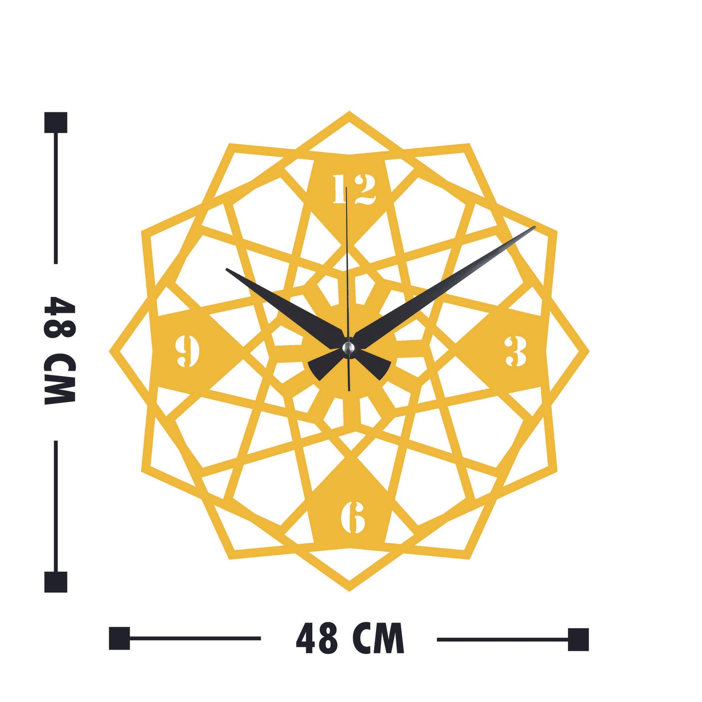 Metal Wall Clock 27 - Gold - Decorative Metal Wall Clock