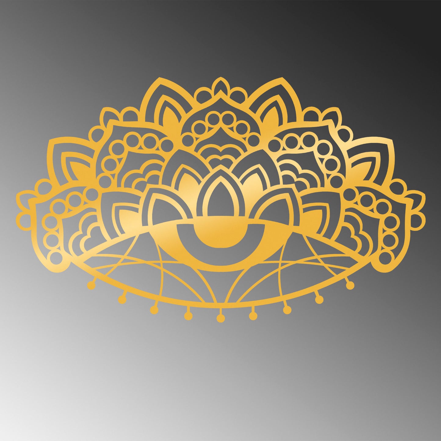 Mandala 4 - Gold - Decorative Metal Wall Accessory