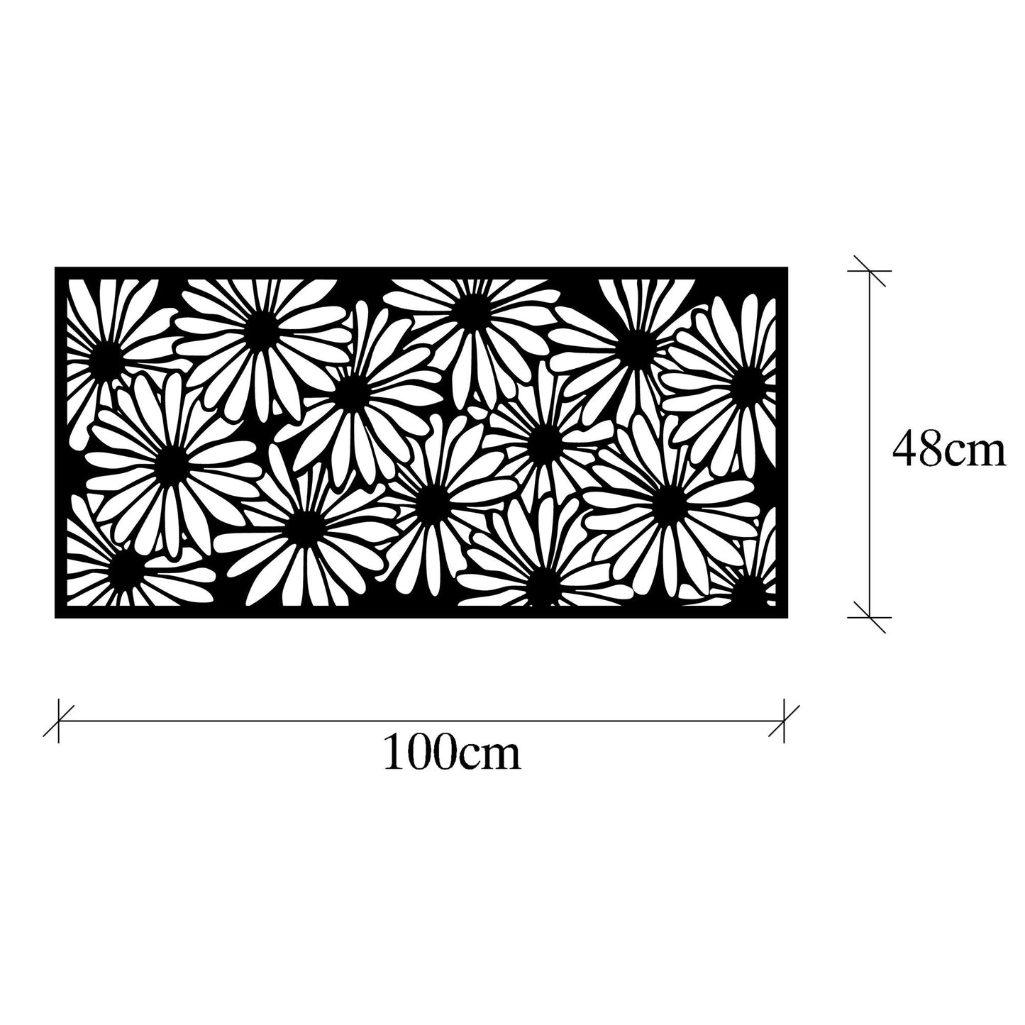 Decorative Panel 3 - Black - Decorative Metal Wall Accessory