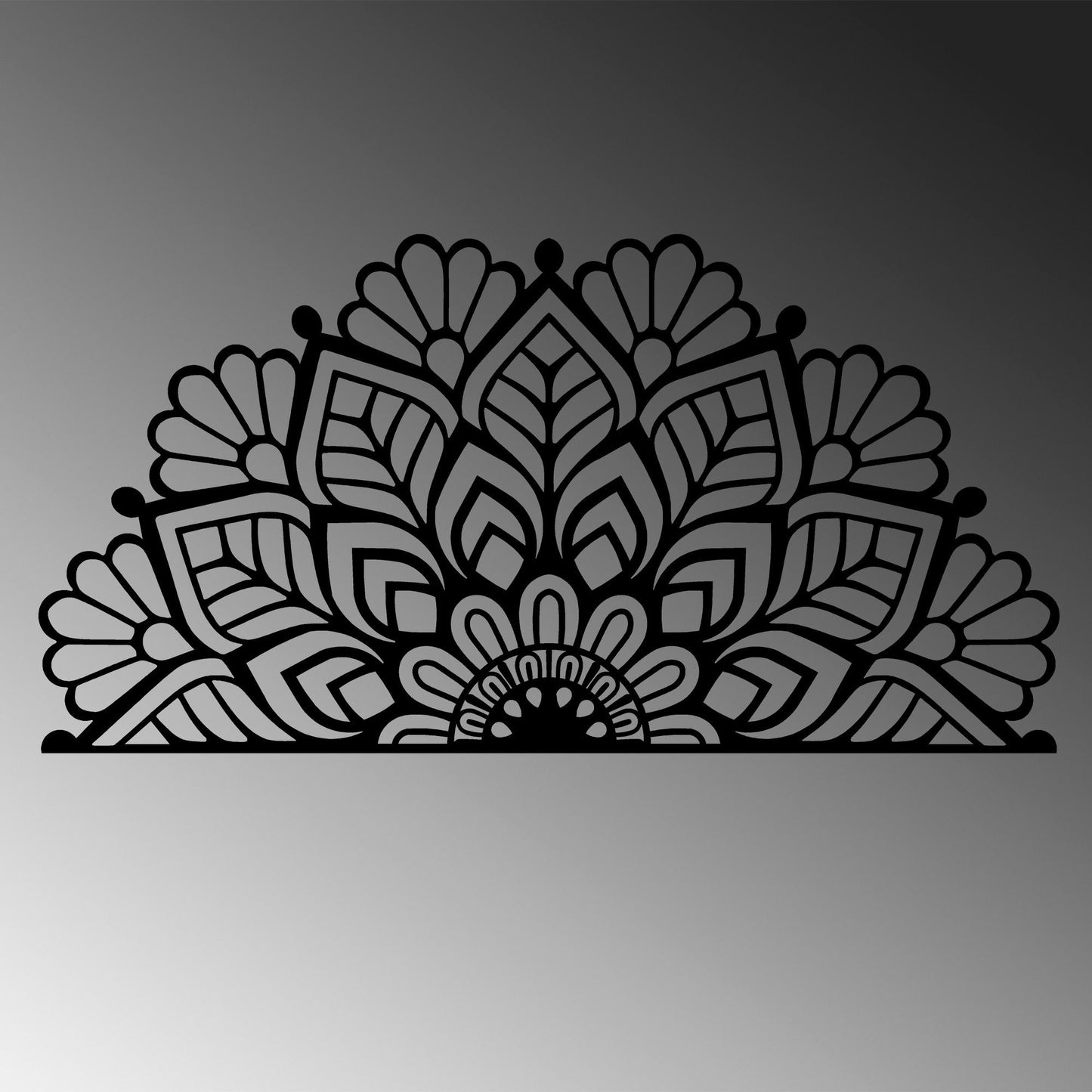 Mandala 2 - Black - Decorative Metal Wall Accessory