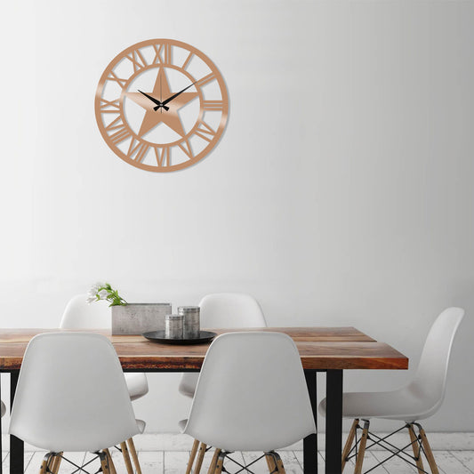 Metal Wall Clock 28 - Copper - Decorative Metal Wall Clock