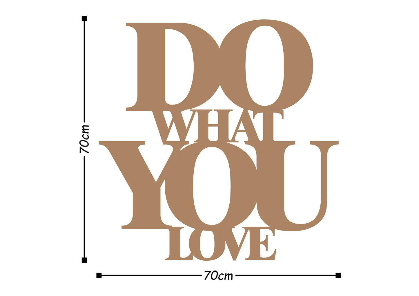 Do What You Love - Copper - Decorative Metal Wall Accessory