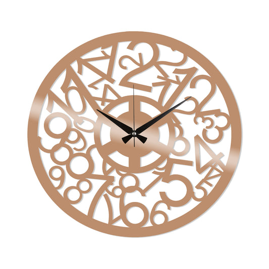 Metal Wall Clock 17 - Copper - Decorative Metal Wall Clock