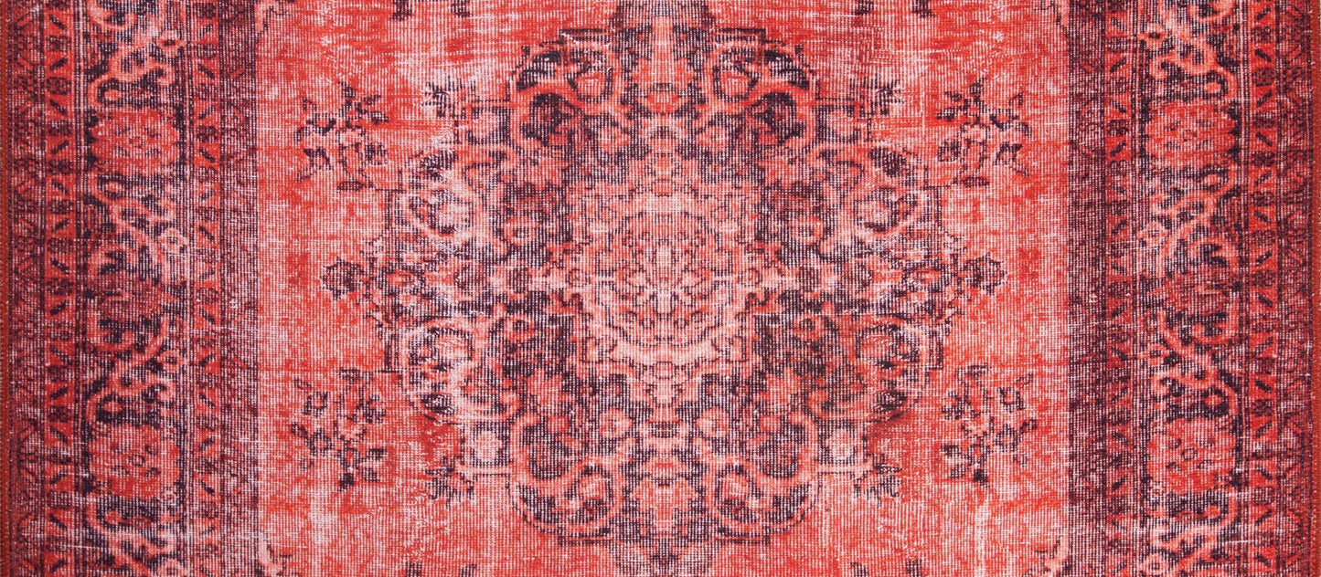 Blues Chenille - Rød AL 131 - Hall tæppe (75 x 230)