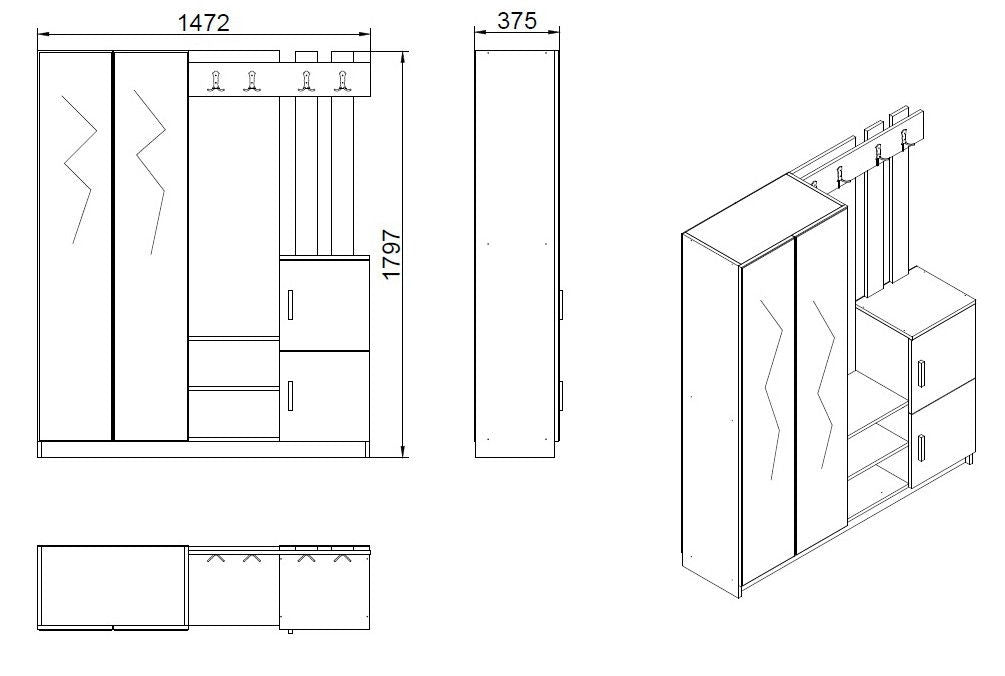 Hall Stand - DD8 - AA