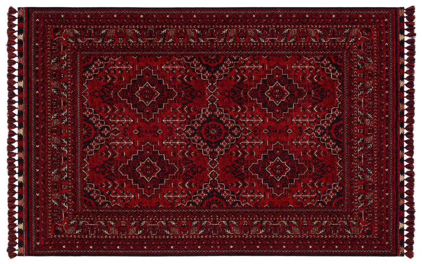 Bhr 05 Red - Gulvtæppe (160 x 230)