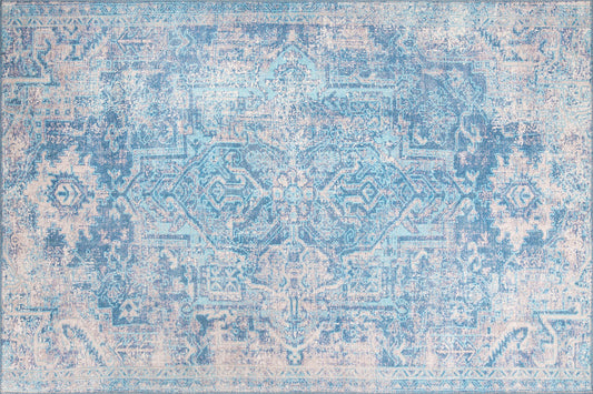 Blues Chenille - Blå AL 270 - Halltæppe (75 x 150)