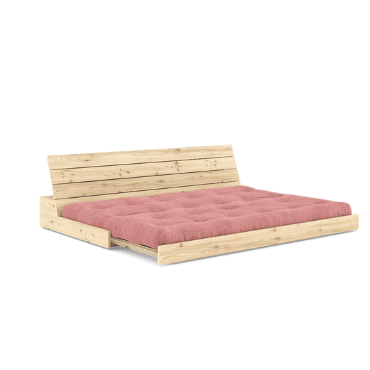 BASE CLEAR LACQUERED W. 5-LAYER MIXED MATTRESS SORBET PINK