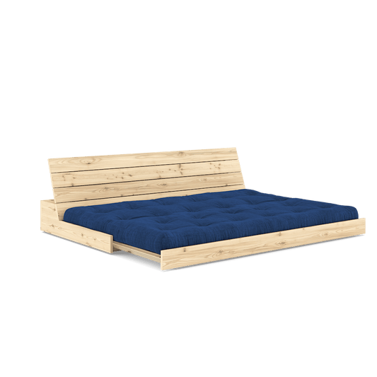 BASE CLEAR LACQUERED W. 5-LAYER MIXED MATTRESS ROYAL BLUE