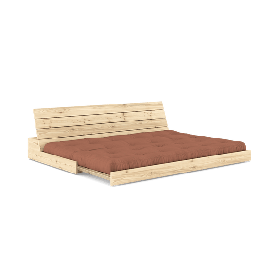 BASE CLEAR LACQUERED W. 5-LAYER MIXED MATTRESS CLAY BROWN
