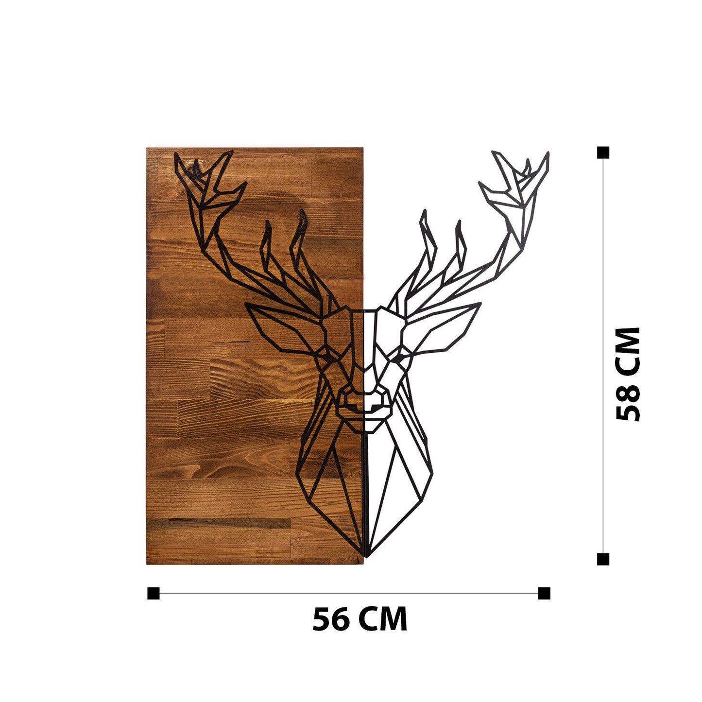 Deer1 - Dekorativt tilbehør til trævægge
