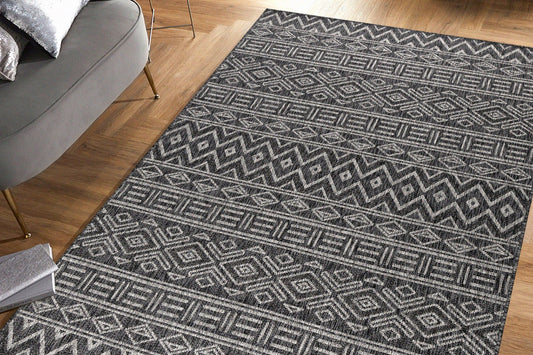 01148B - Grey, Anthracite - Carpet (120 x 180)