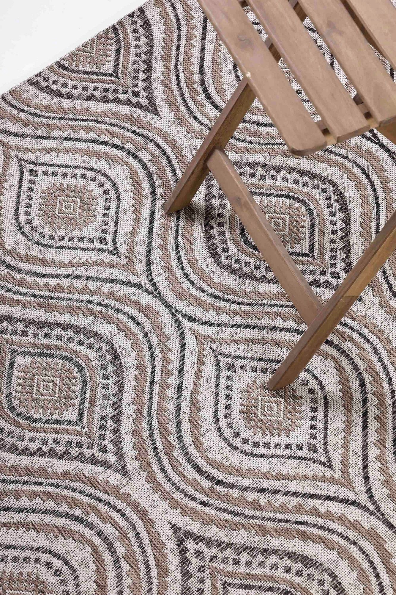 02069A - Brown, Cream - Carpet (80 x 150)