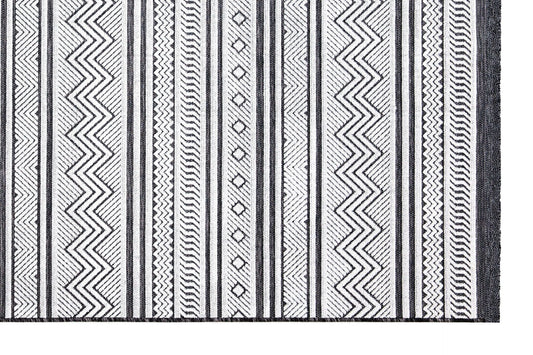 65294 Meridyen - Black, White - Carpet (117 x 180)