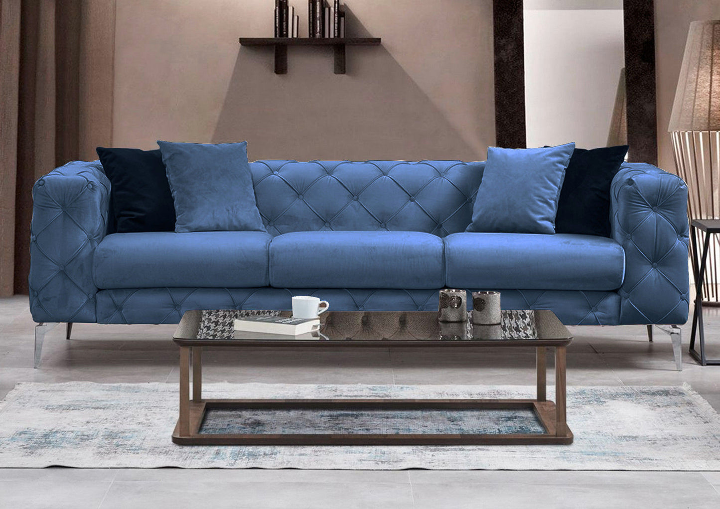 Como 3-personers - Blå - 3-personers sofa