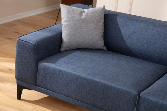 Petra 3 - Blå - 3-sæders sofa
