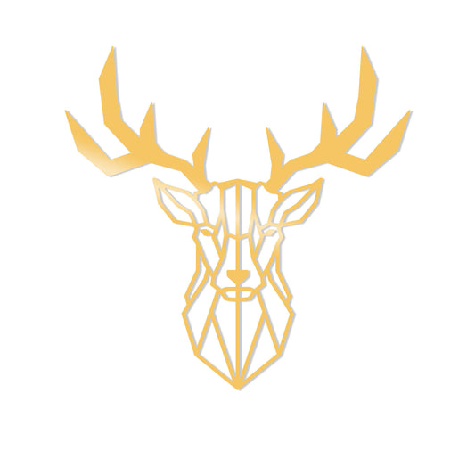 Deer2 Metal Decor - Guld - Dekorativt metalvægtilbehør