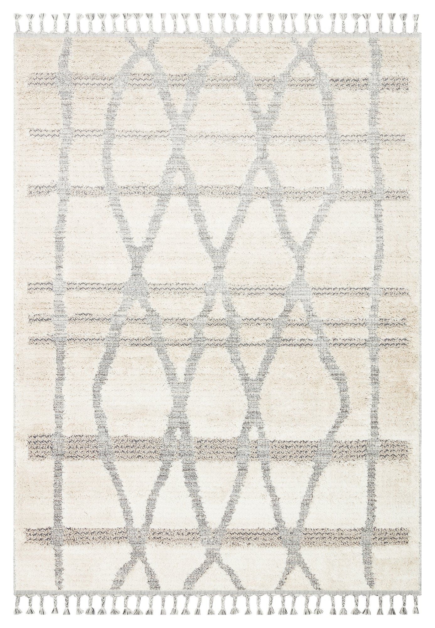 Sdy 03 - Hvid, Grå - Halltæppe (80 x 300)