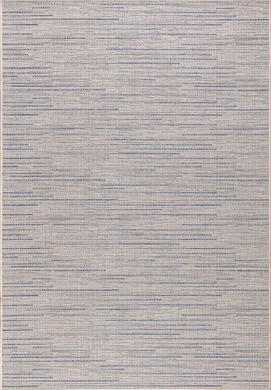 02043A - Blå, Creme - Tæppe (200 x 290)