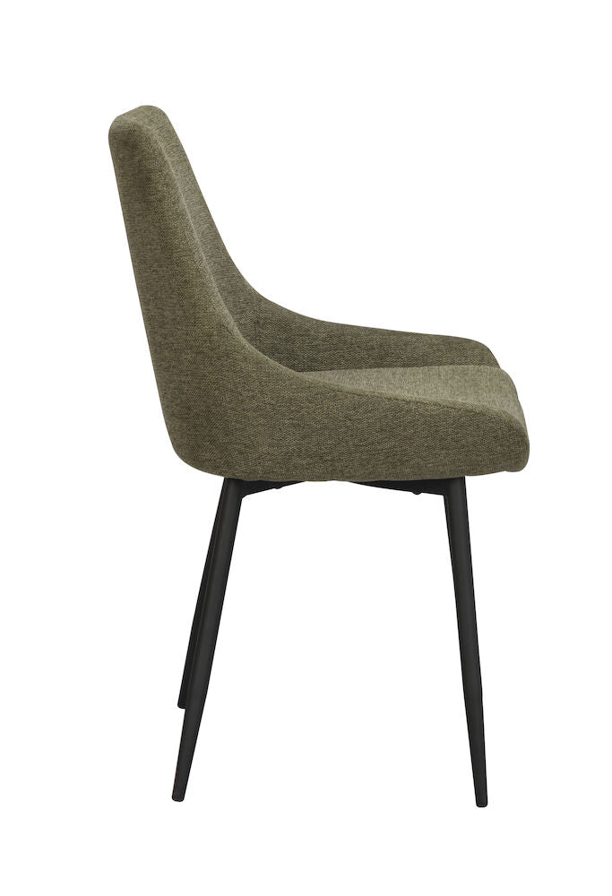 Rowico | Sierra stol grönt tyg/svarta metall ben Default Title