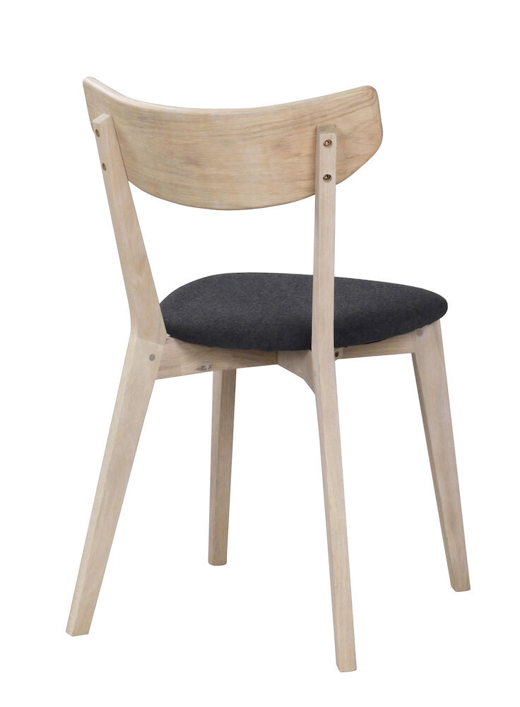 Rowico | Ami stol vitpigmenterad ek/mörkgrå filt Default Title