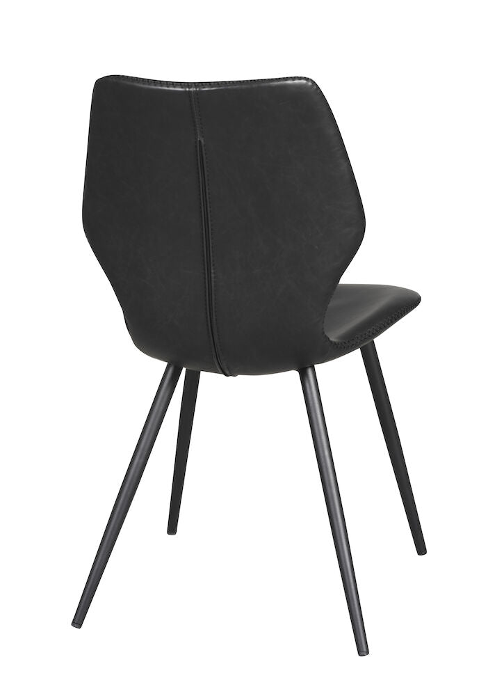Rowico | Highrock stol svart konstläder/svarta ben Default Title