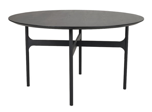 Rowico | Colton matbord runt Ø135 svart ask/svart metall Default Title