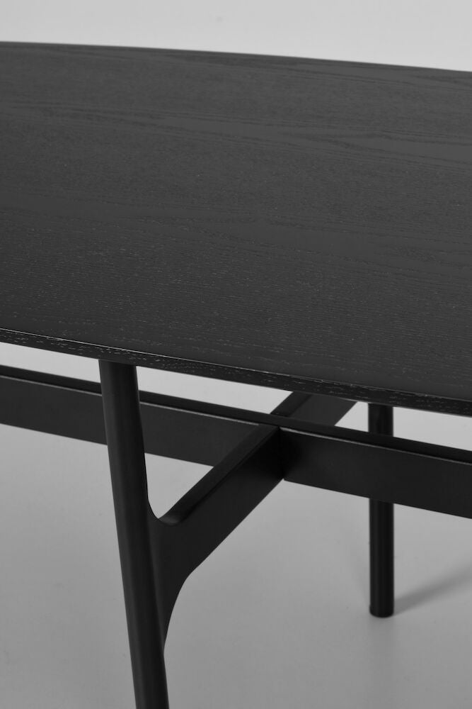 Rowico | Colton soffbord ovalt 180x50 svart ask/svart met Default Title